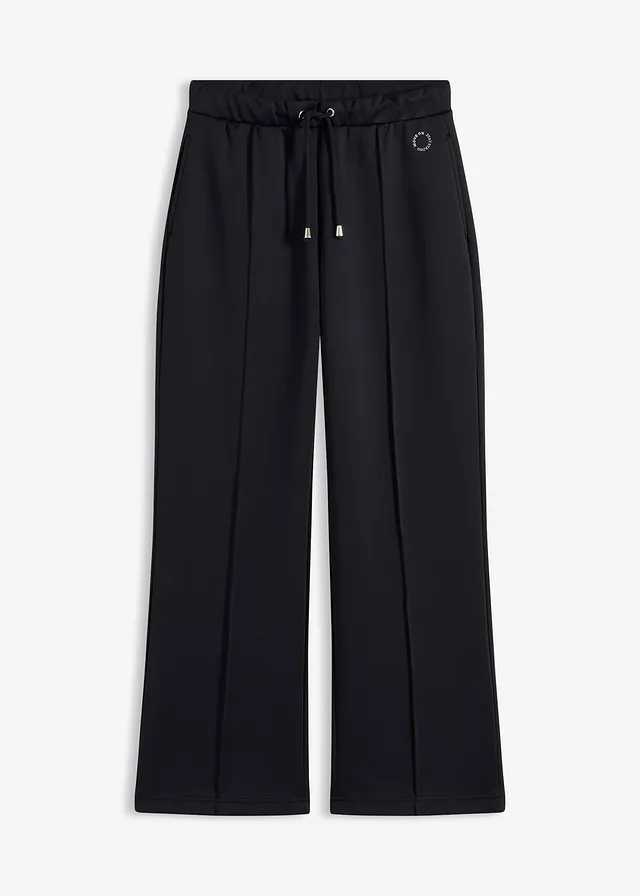 Pantaloni sport cu cusături decorative • negru • magazin bonprix