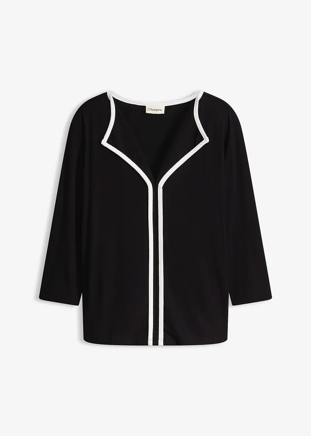 Tričko s kontrastným lemom