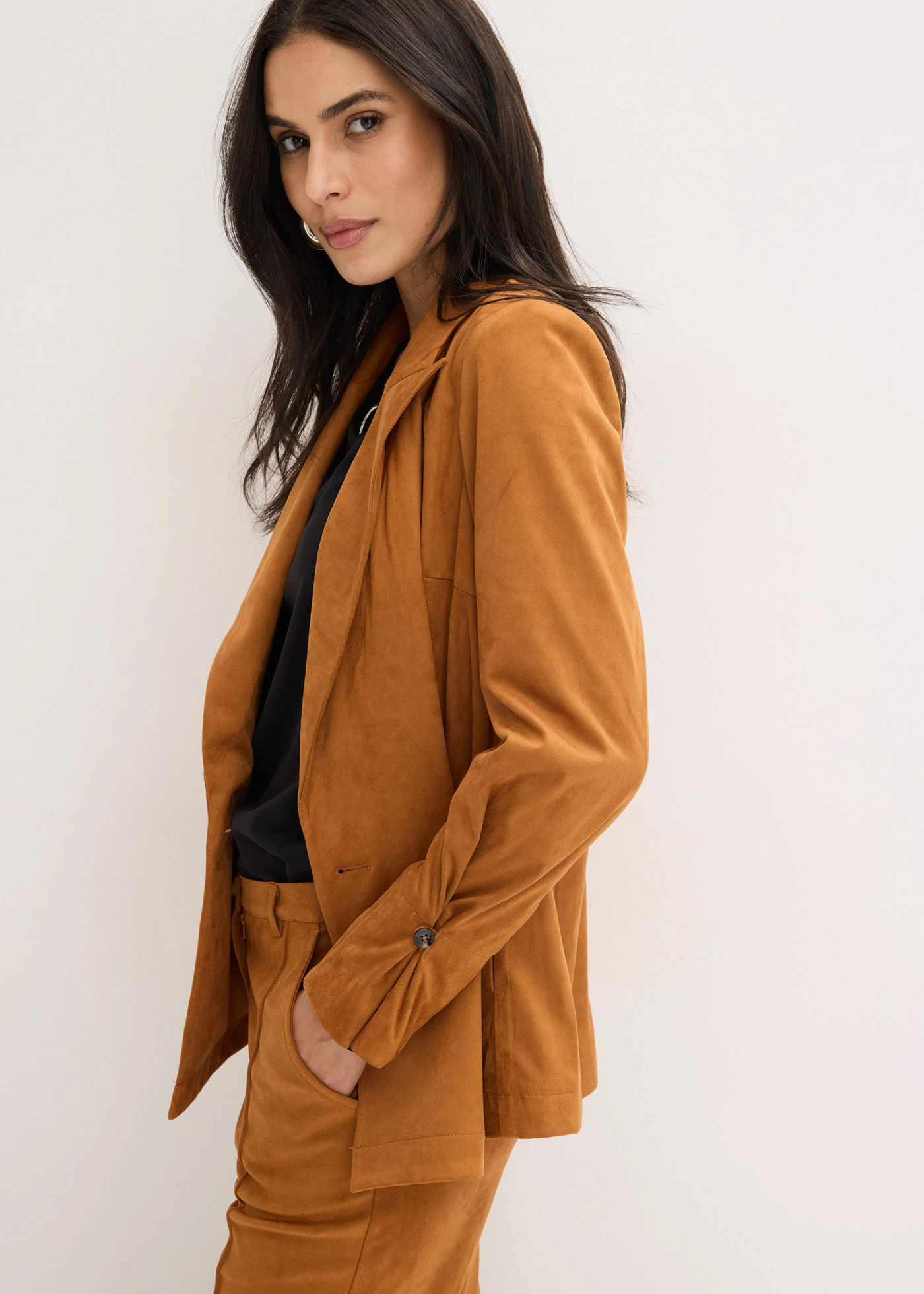 Blazer en suédine • doré cognac • Boutique bonprix