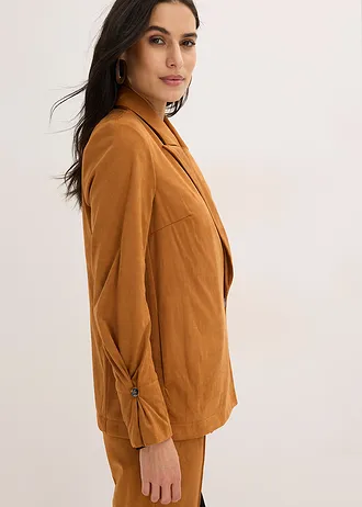 Blazer van imitatiesuède • cognacgoud • bonprix online shop