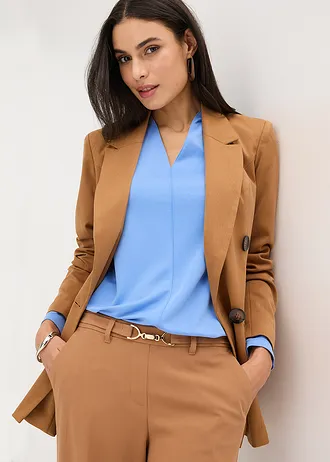 Bluză cu mâneci lungi • albastru mediu • magazin bonprix