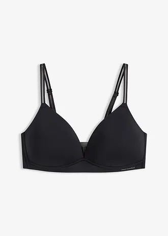 Soutien-gorge à coques Feel Comfort, empiècement mesh, sans armatures, Couleur: noir