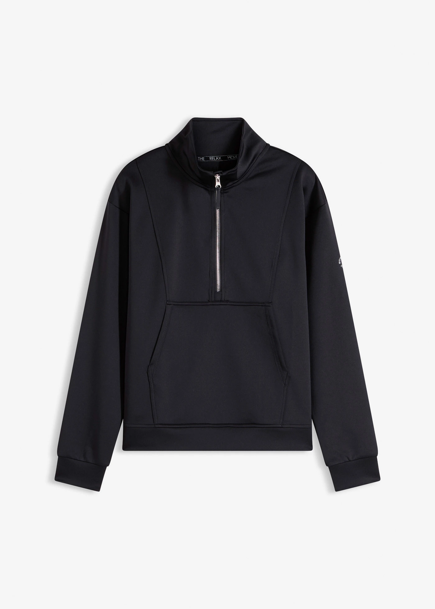 Jachetă sport cu guler înalt • negru • magazin bonprix