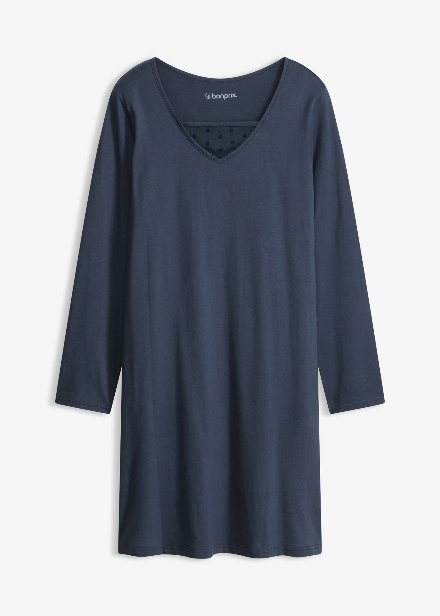 Cămașă de noapte din bumbac moale • albastru intens • magazin bonprix