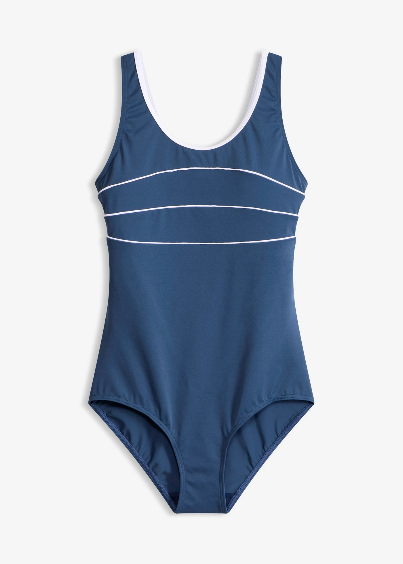 Badpak met siernaden • diepblauw-wit • bonprix online shop