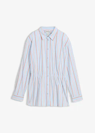 Overhemdblouse van stretch katoen-popeline