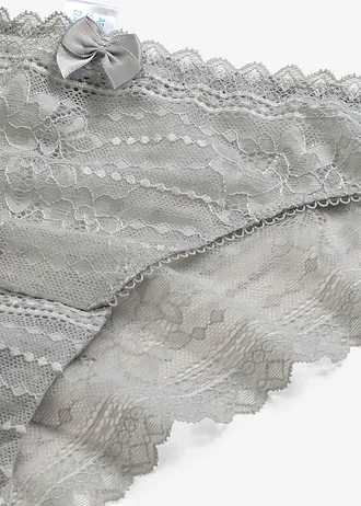 Slip en dentelle • gris/argenté • Boutique bonprix
