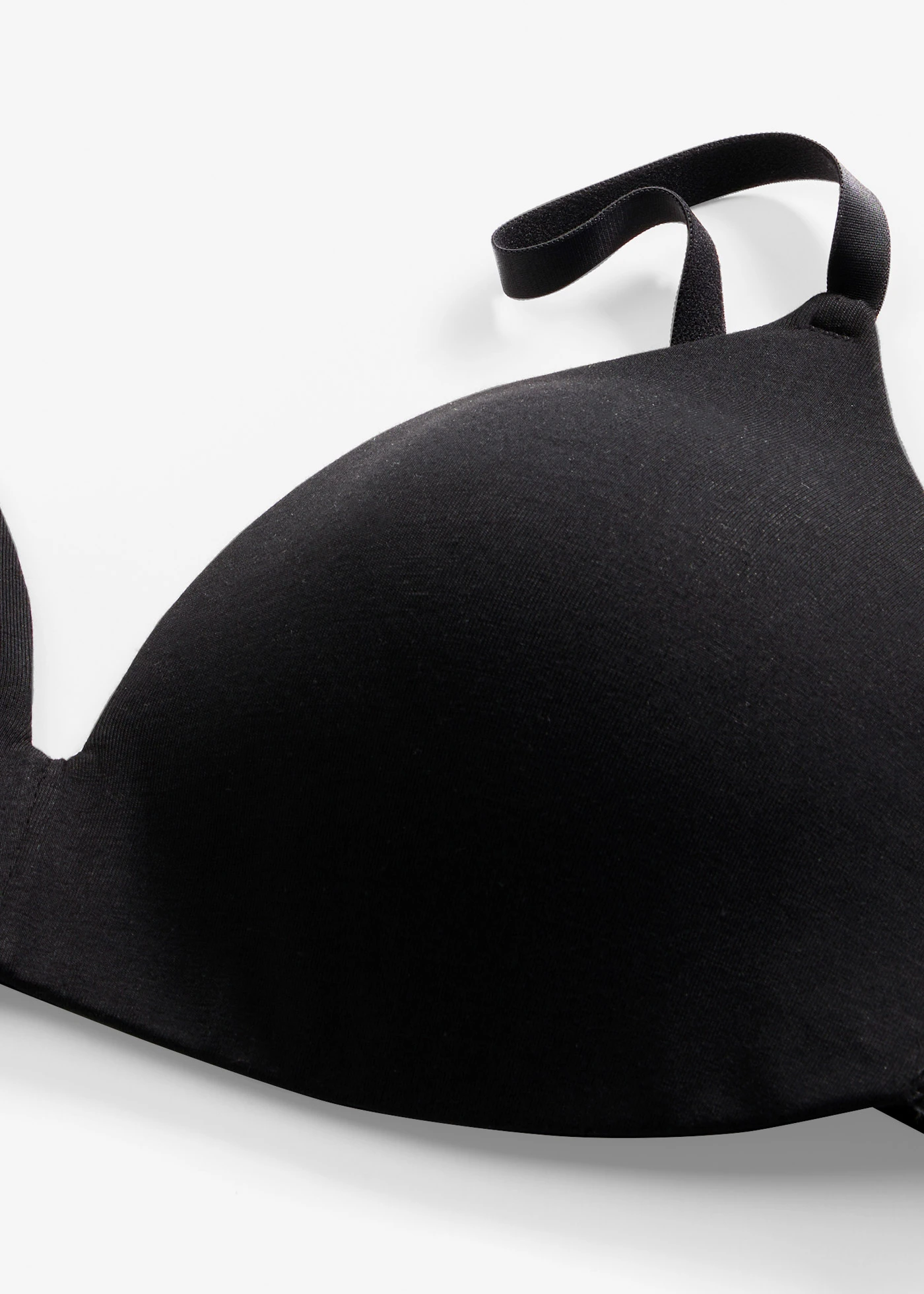 Előformázott melltartó merevítő nélkül, bio-pamuttal • fekete • bonprix áruház