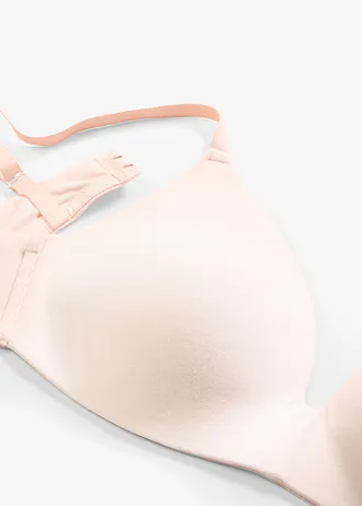 Sutien cu cupe fără armătură cu bumbac organic • roz pal mătase • magazin bonprix