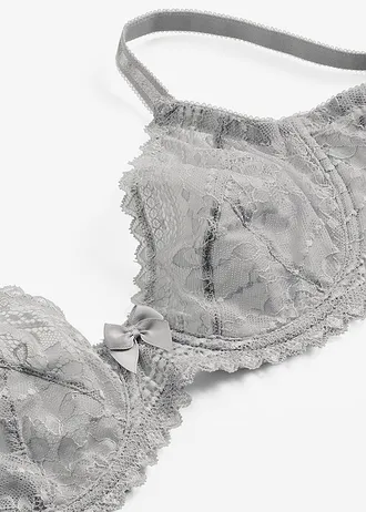 Sutien cu armătură, din dantelă • gri argintiu • magazin bonprix