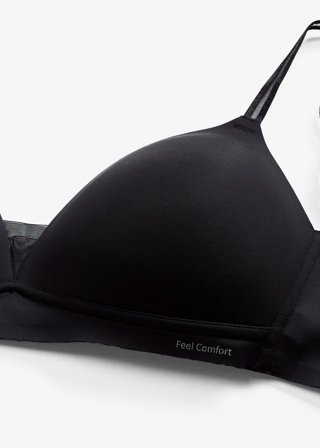 Voorgevormde bh zonder beugels met mesh inzetstuk • zwart • product-page.page-title-suffix