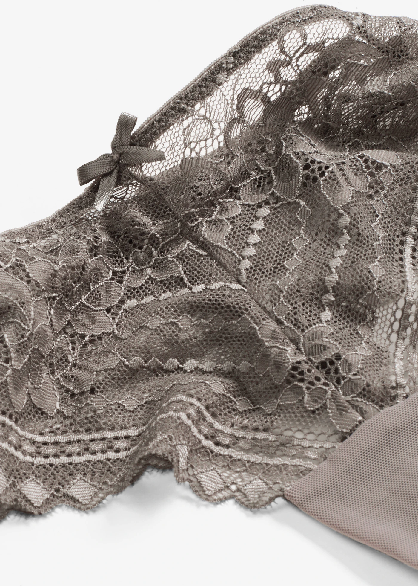 Stringi z delikatnej koronki (2 szt.) • szary granitowy • sklep bonprix