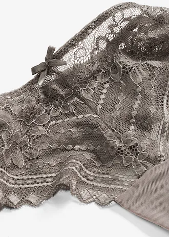 Chilot string din dantelă fină (set /2 buc.) • gri-granit • magazin bonprix