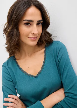 Bluză tricot cu mâneci lungi • verde-piper • magazin bonprix