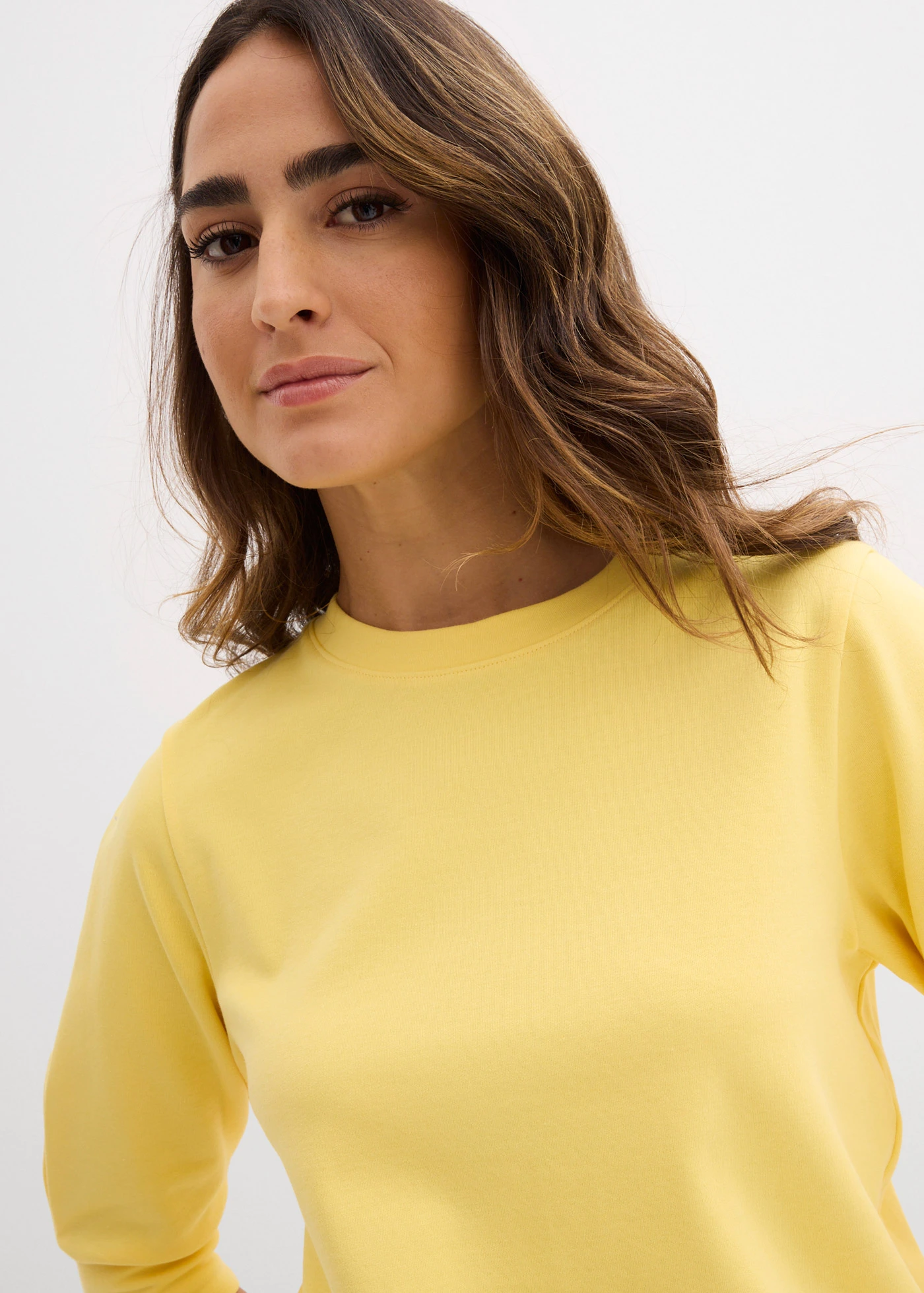 Bluză tricot din bumbac organic 100% • galben • magazin bonprix