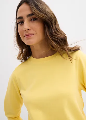 Bluză tricot din bumbac organic 100% • galben • magazin bonprix