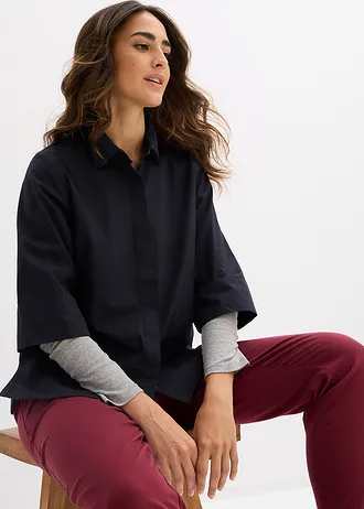 Chemise 100% coton • noir • Boutique bonprix