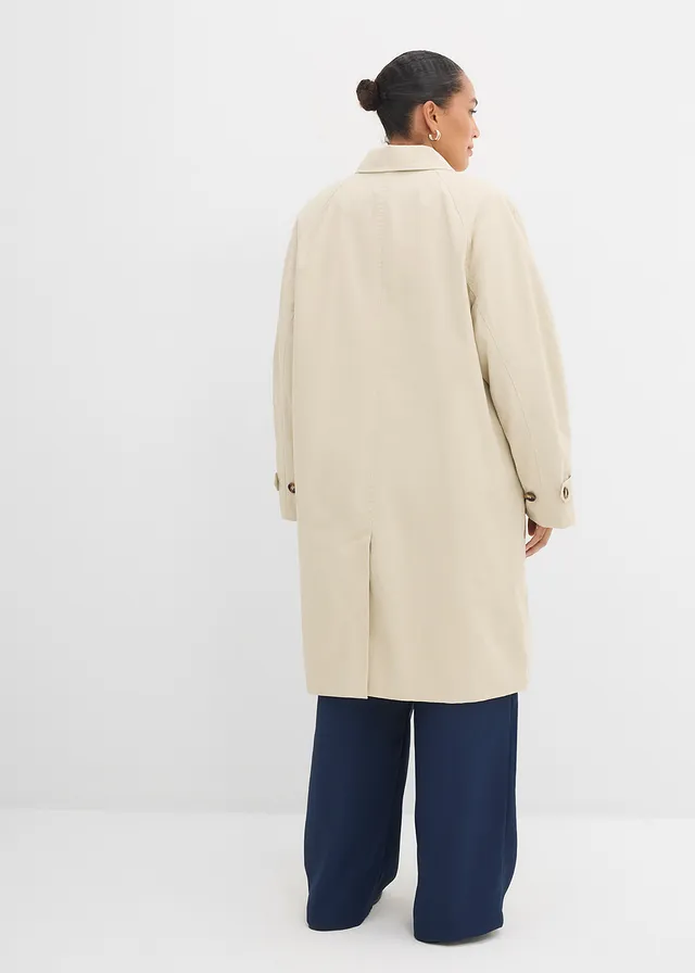 Trench à boutonnage simple, Couleur: sable clair