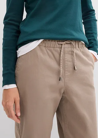 Twill broek • taupe • bonprix online shop