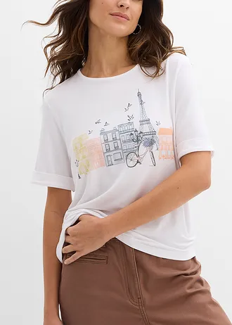 T-shirt • blanc imprimé • Boutique bonprix