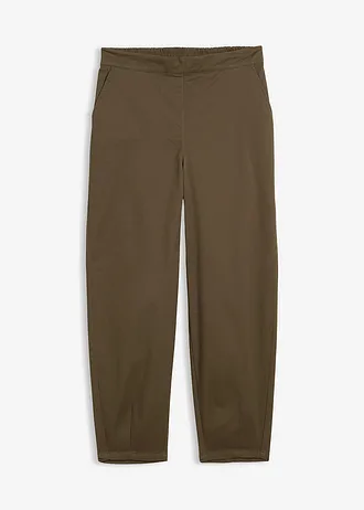 Slip-on broek van katoenmix
