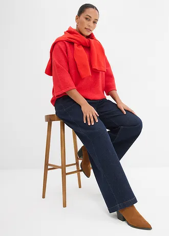 Oversize pletené tričko, barva: jahodová