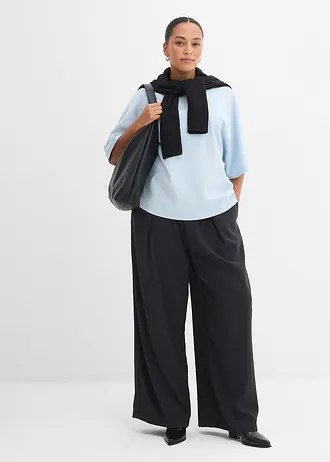 Shirt van zware jersey, Kleur: poederblauw