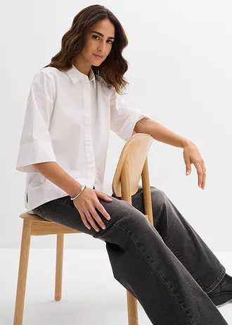 Blouse van biologisch katoen • wit • bonprix online shop