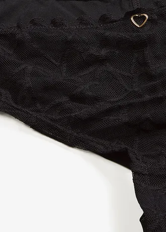 Slip brésilien en dentelle cœurs • noir • Boutique bonprix