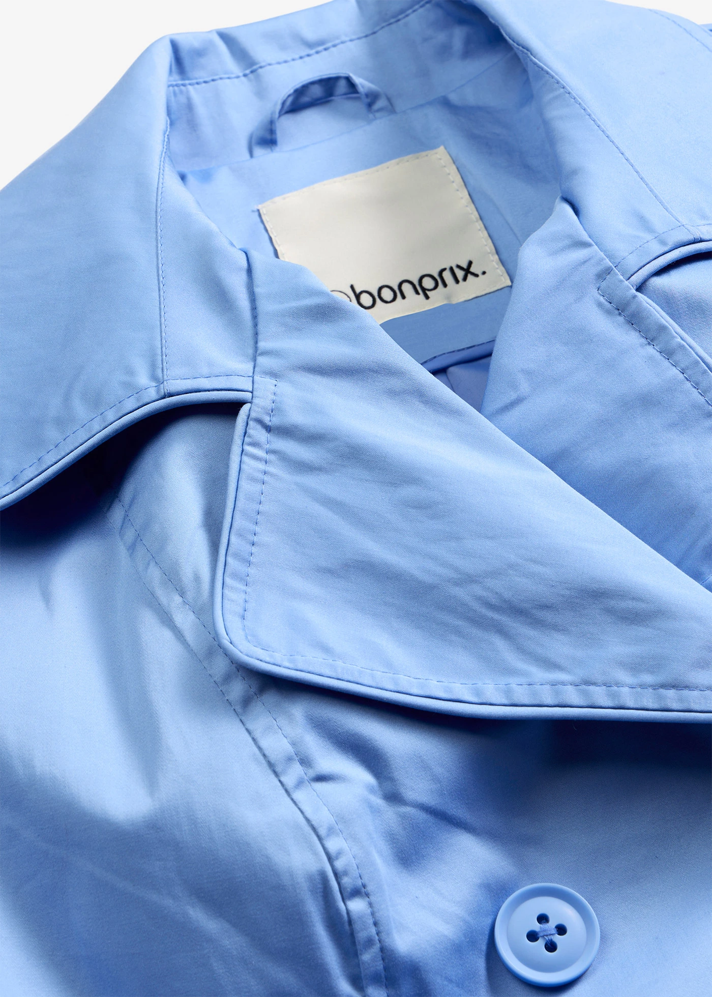 Trenchcoat van katoen • middenblauw • bonprix online shop