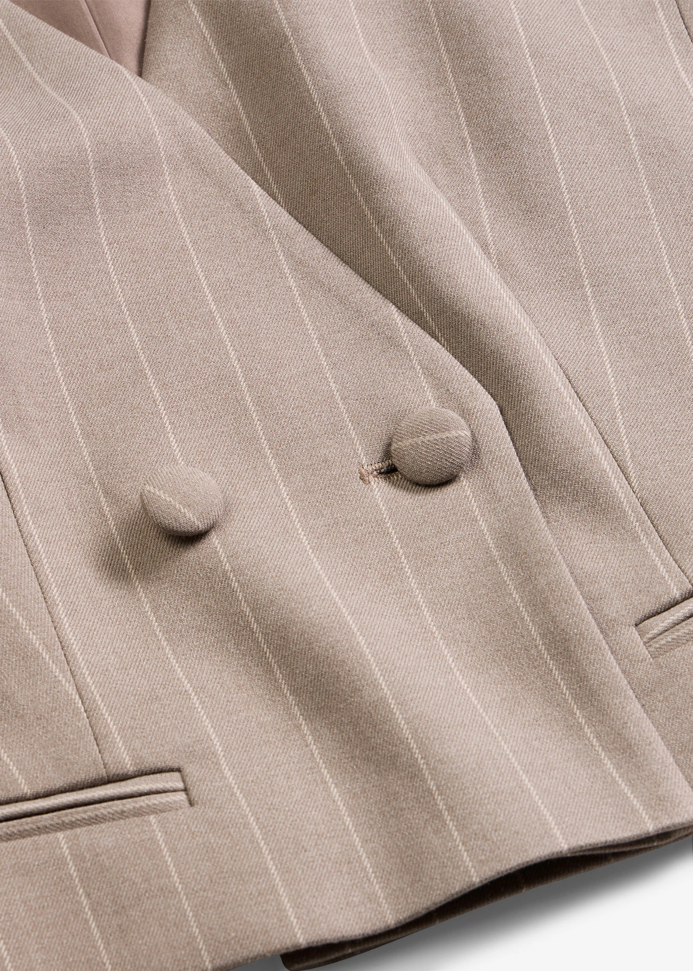 Kamizelka garniturowa w prążki • szarobrązowy-biały perłowy w paski • sklep bonprix