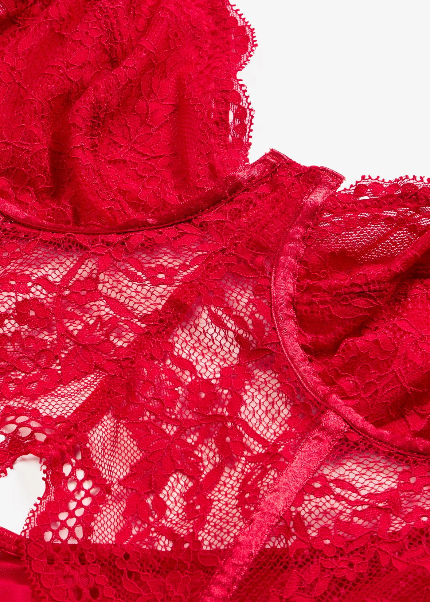 Bustier van zacht kant • salsarood • bonprix online shop