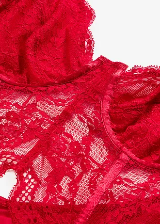 Guêpière en dentelle • rouge salsa • Boutique bonprix