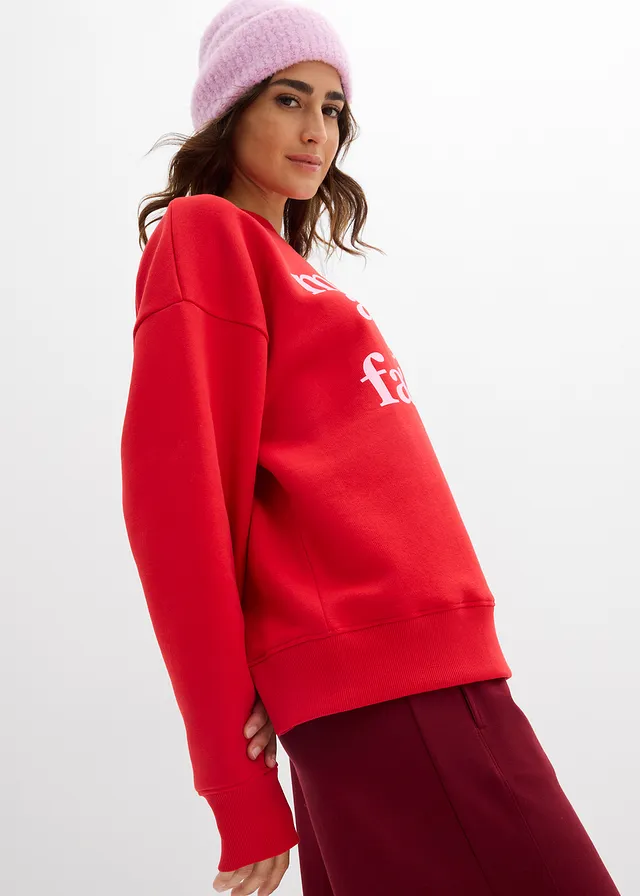 Sweat oversize en coton mélangé • fraise-rose cristal imprimé • product-page.page-title-suffix
