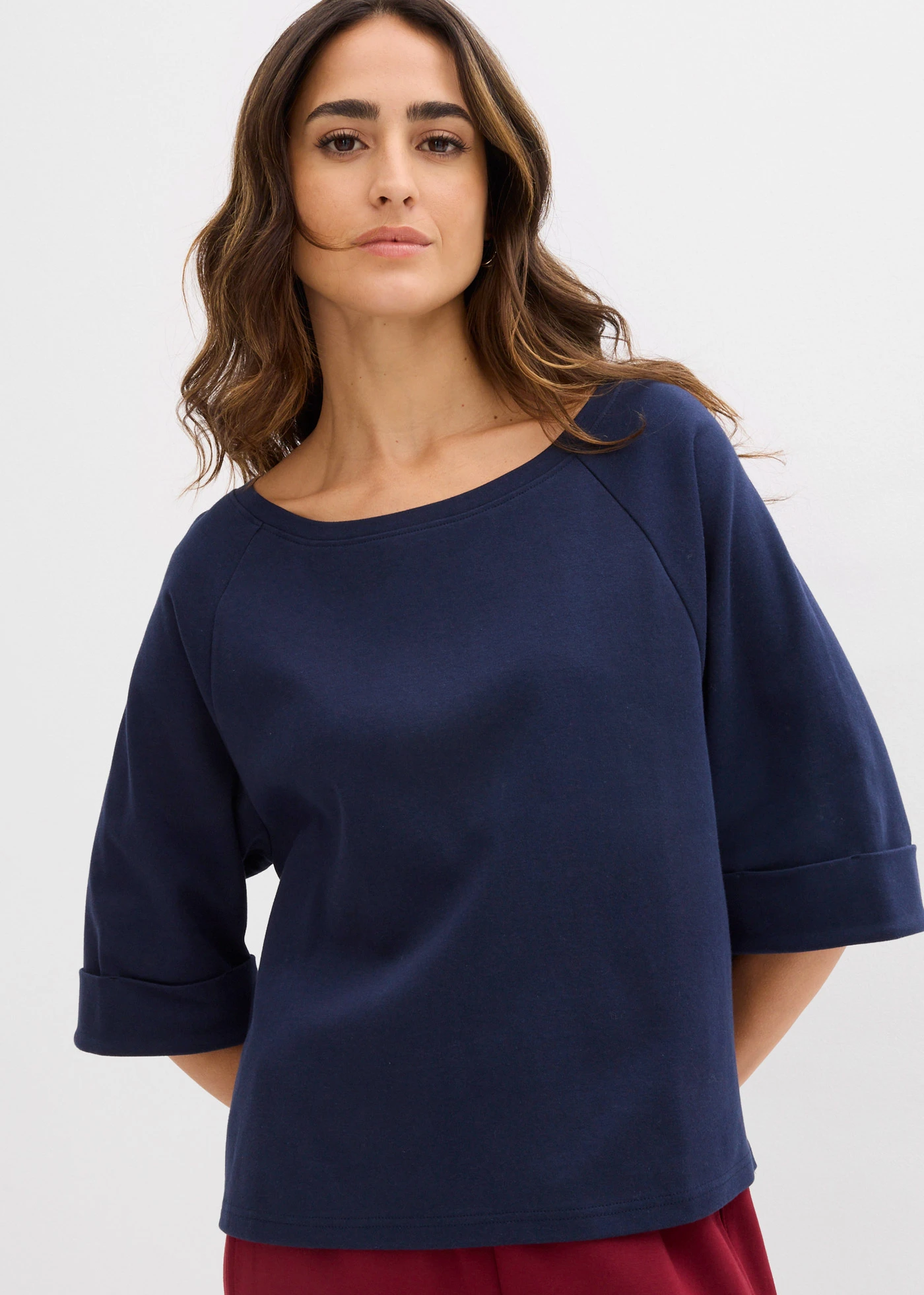 Raglan-shirt van zwaar biologisch katoen • donkerblauw • bonprix online shop