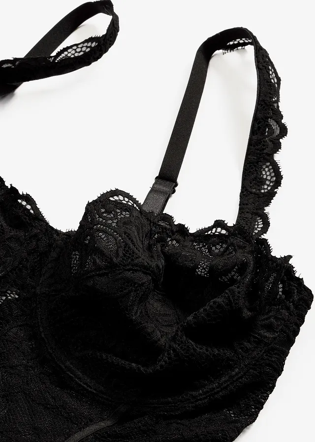 Sutien din dantelă • negru • magazin bonprix