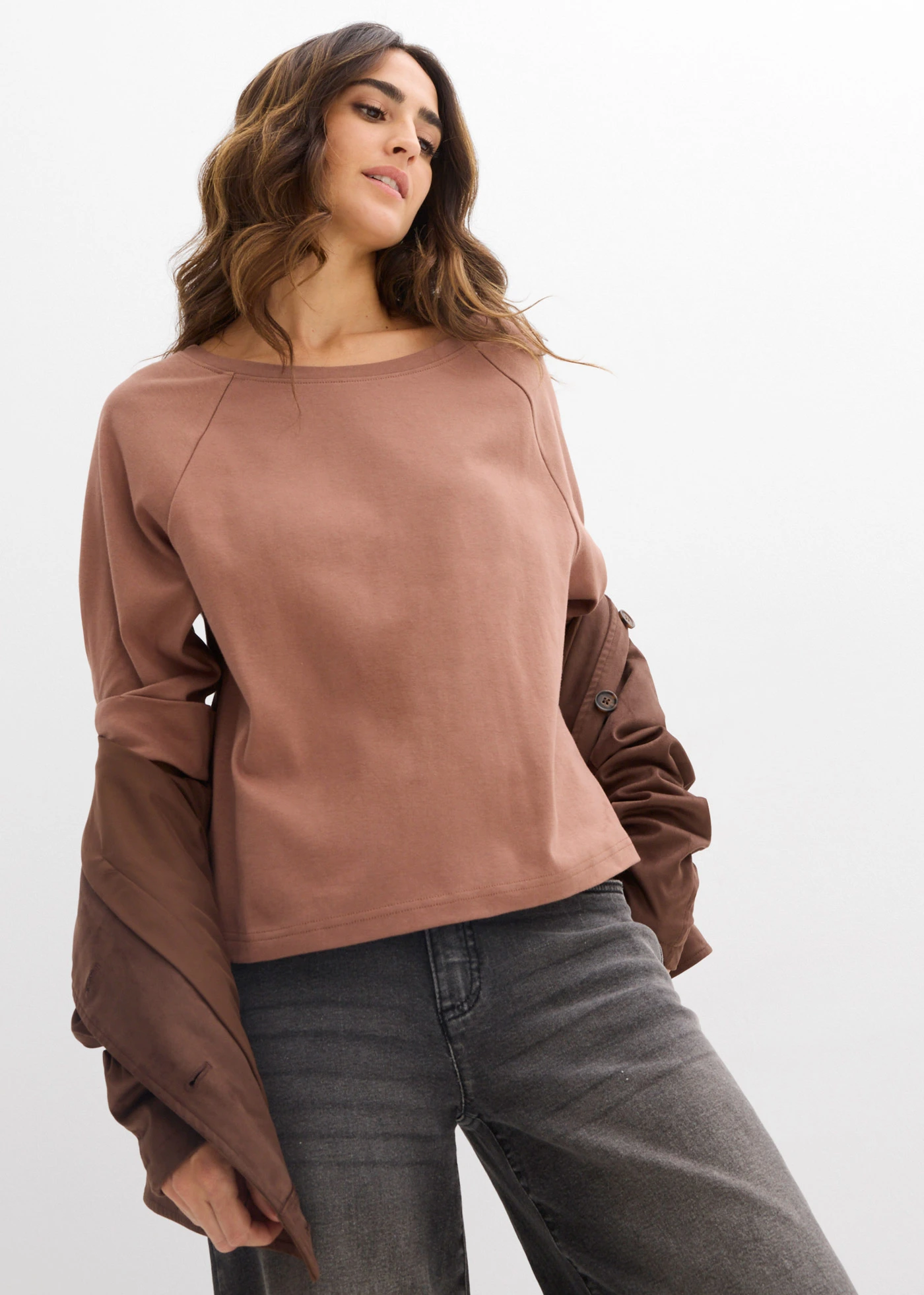 Bluză tricot • maro castaniu • magazin bonprix