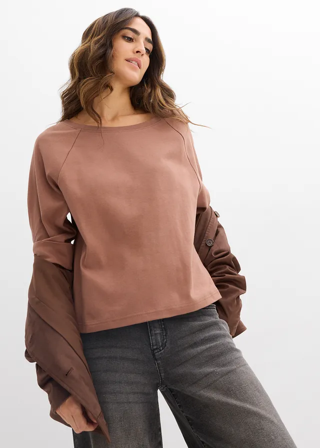 Bluză tricot • maro castaniu • magazin bonprix
