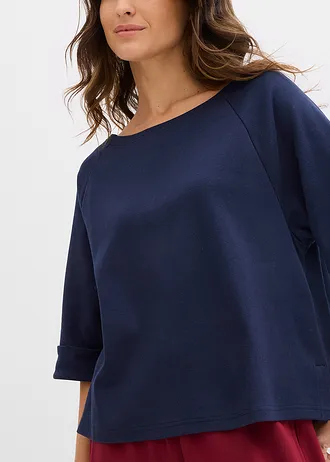 Raglan-shirt van zwaar biologisch katoen • donkerblauw • bonprix online shop