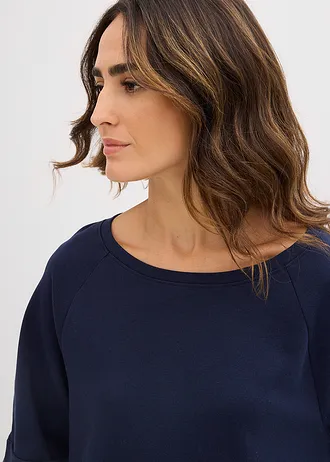 Raglan-shirt van zwaar biologisch katoen • donkerblauw • bonprix online shop