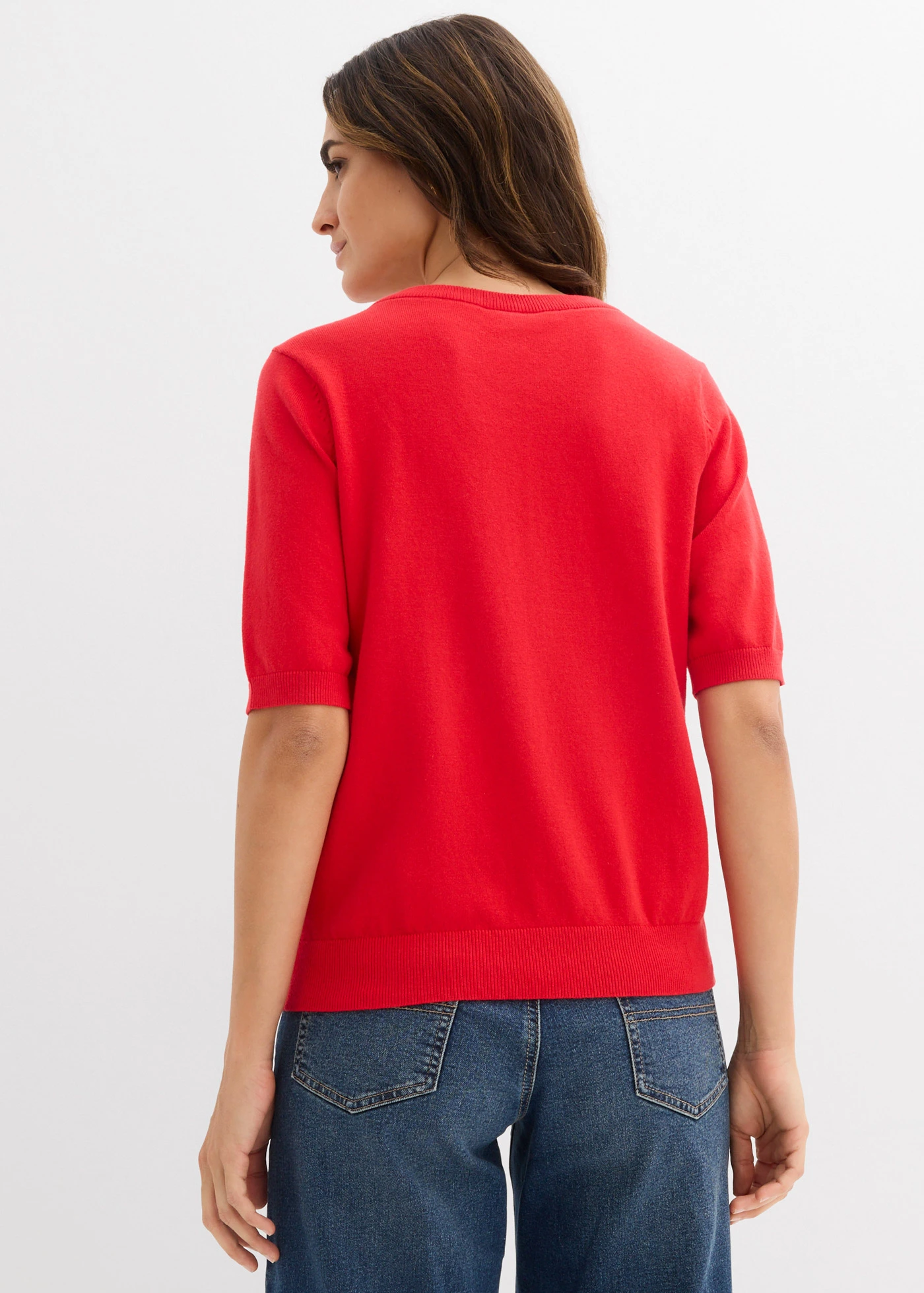 Cienki sweter • truskawkowy • sklep bonprix