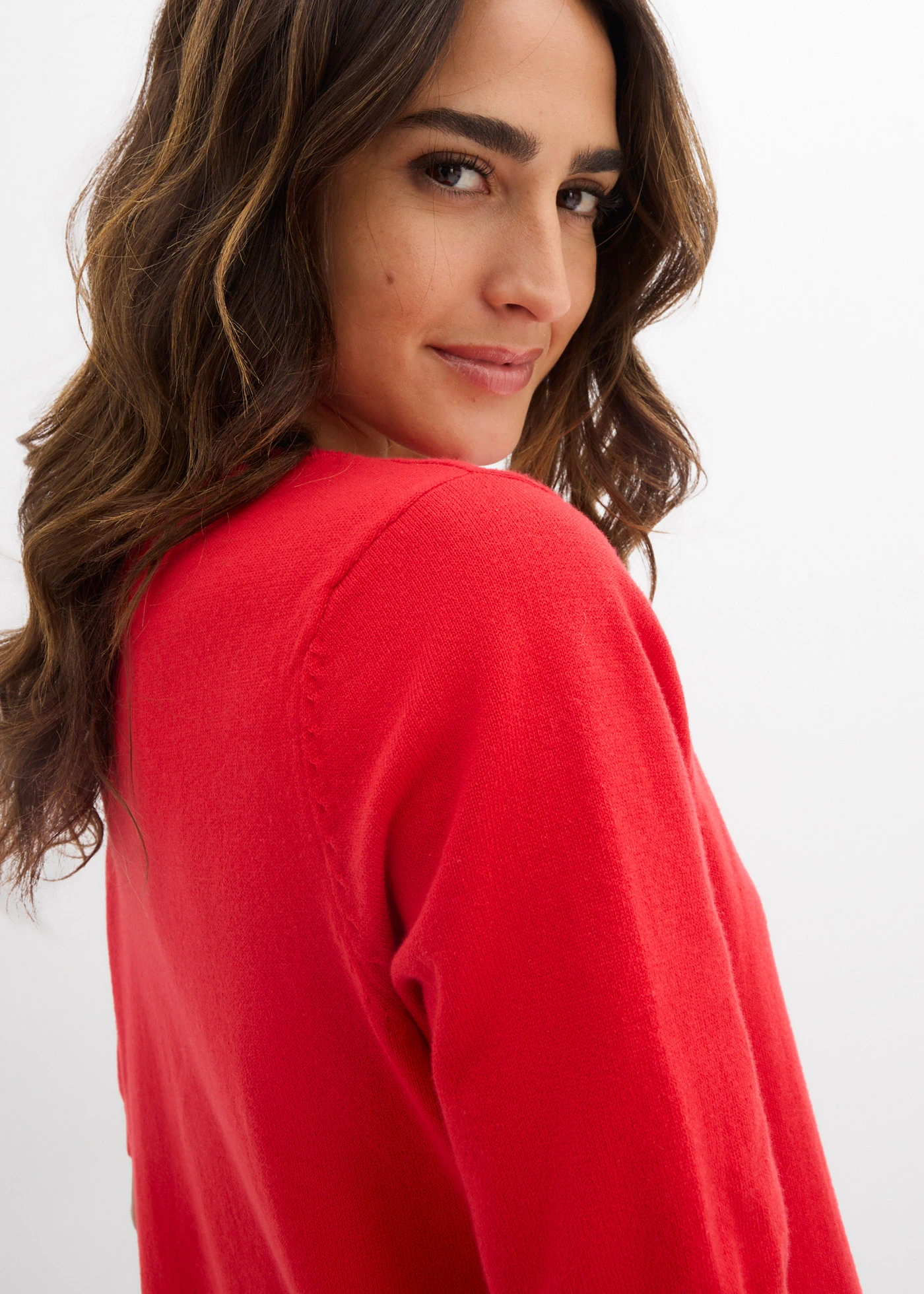 Svetr z jemné pleteniny • jahodová • bonprix obchod