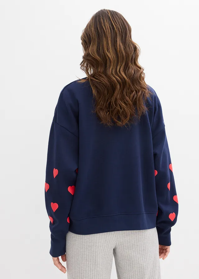 Sweat-shirt en coton mélangé • bleu foncé-fraise imprimé • product-page.page-title-suffix