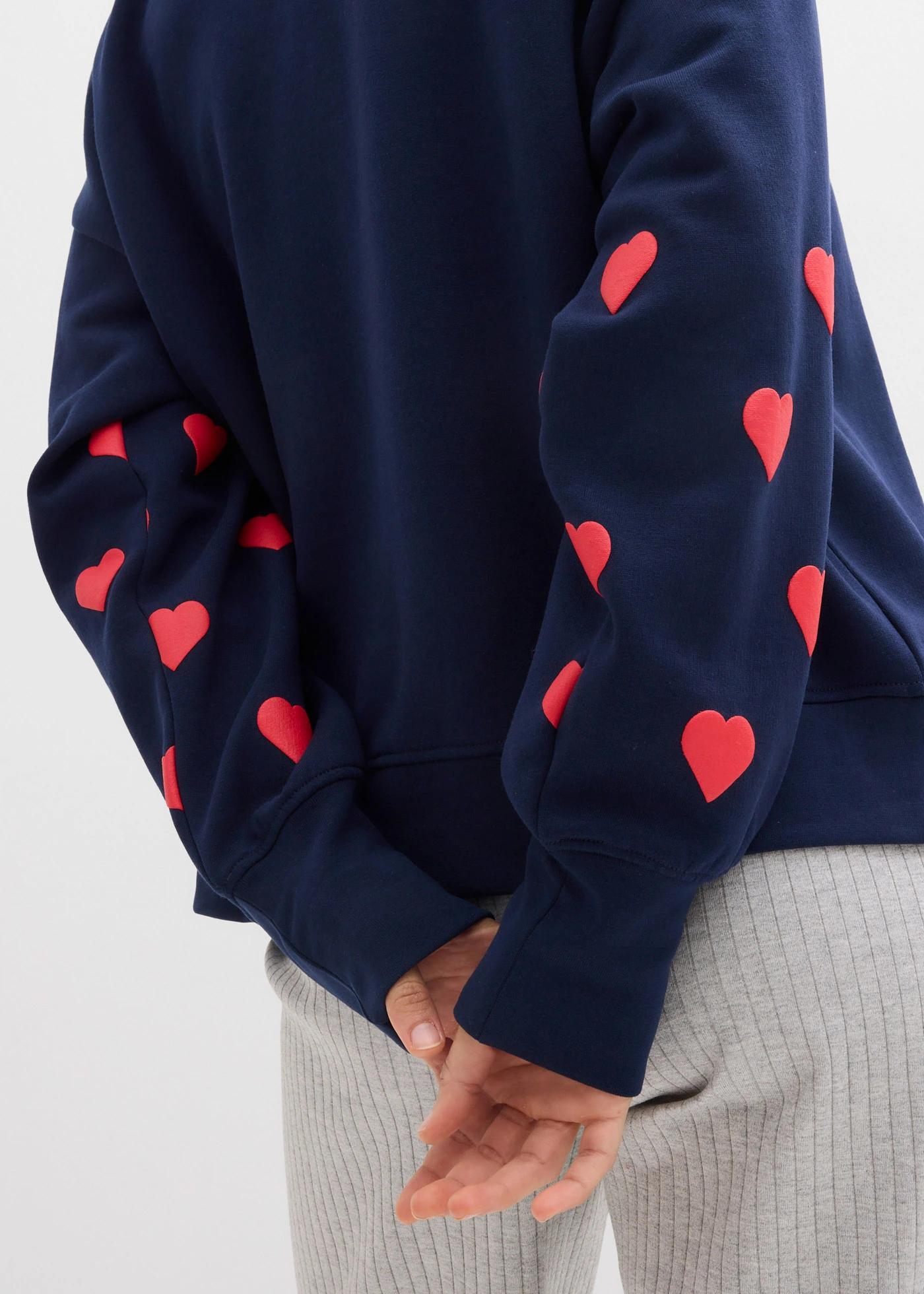 Bluză casual din material cu bumbac • bleumarin/roșu-căpșună cu imprimeu • magazin bonprix