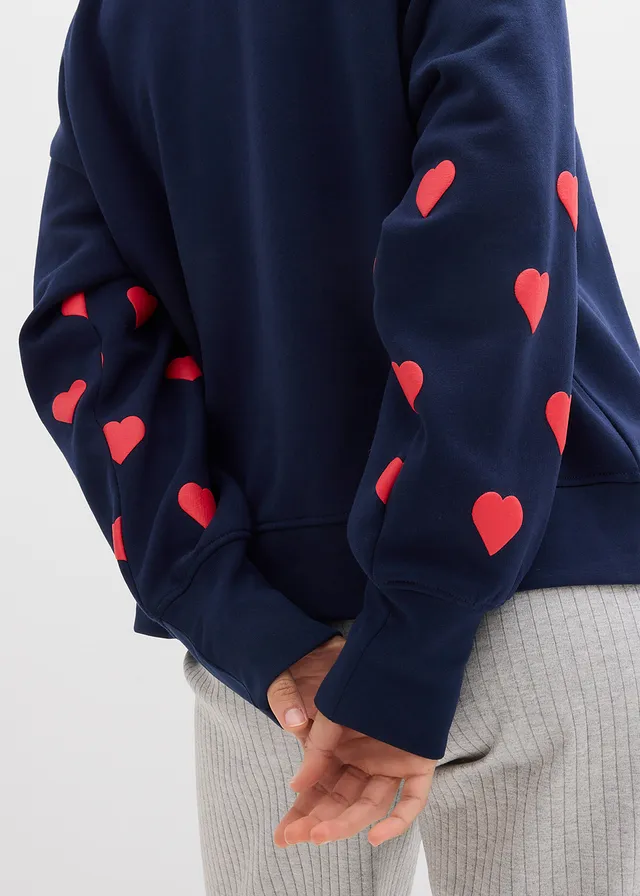 Sweat-shirt en coton mélangé • bleu foncé-fraise imprimé • product-page.page-title-suffix