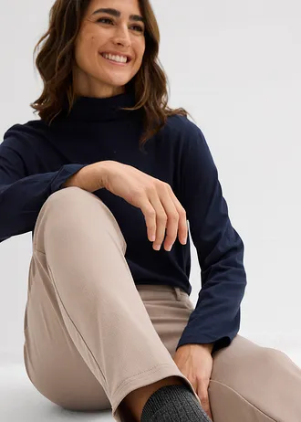 Pantaloni chino din mix de viscoză • gri-bej • magazin bonprix