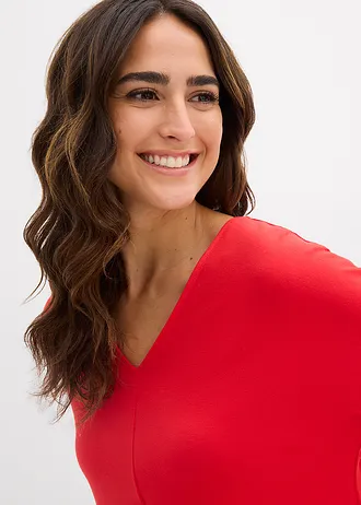 T-shirt en viscose extensible • fraise • Boutique bonprix