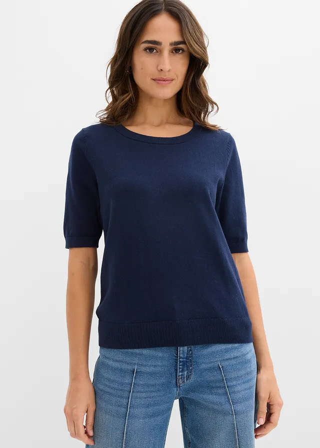 Pull en fine maille • bleu foncé • product-page.page-title-suffix