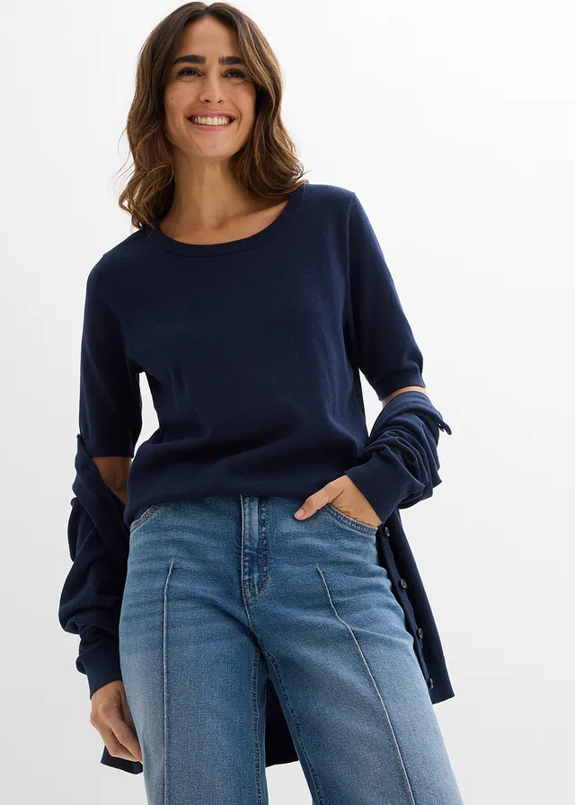 Pull en fine maille • bleu foncé • product-page.page-title-suffix