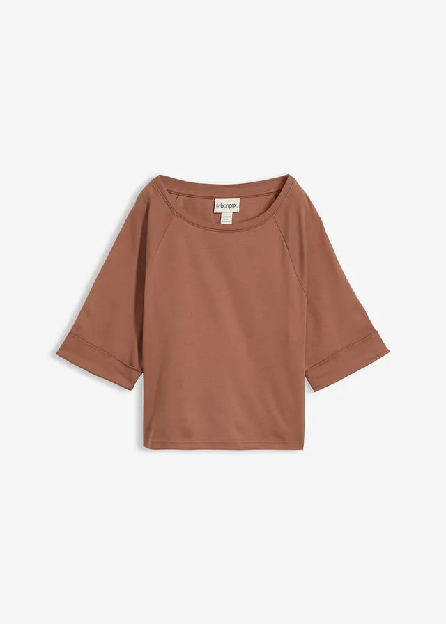 T-shirt à manches raglan en coton épais